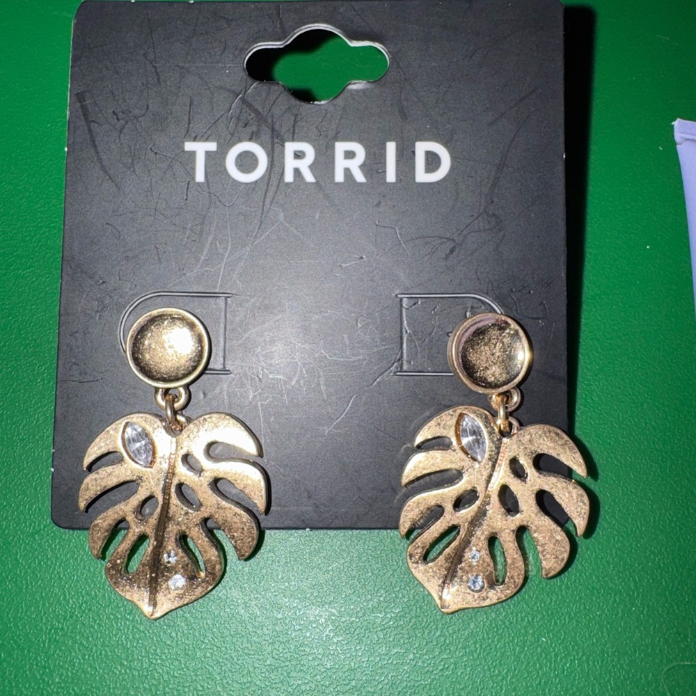 Torrid Gold Leaf Earrings